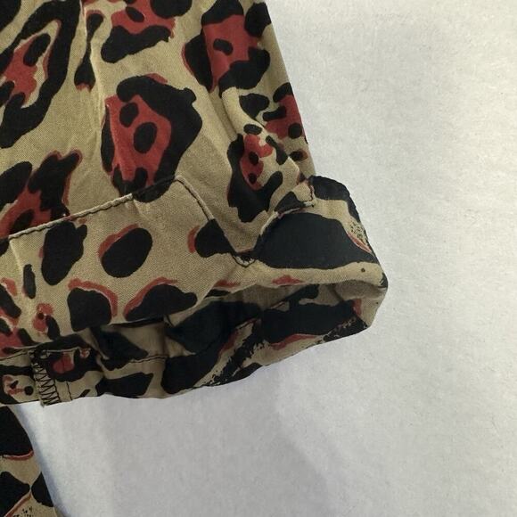 Go Fish Wrap Dress Womens XXL Animal Print Midi Rayon Mobwife Artsy Boho - Picture 5 of 13